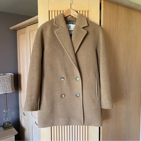 Aritzia Babaton The Slouch Short Coat Cocoa Sand camel tan - Picture 3 of 12